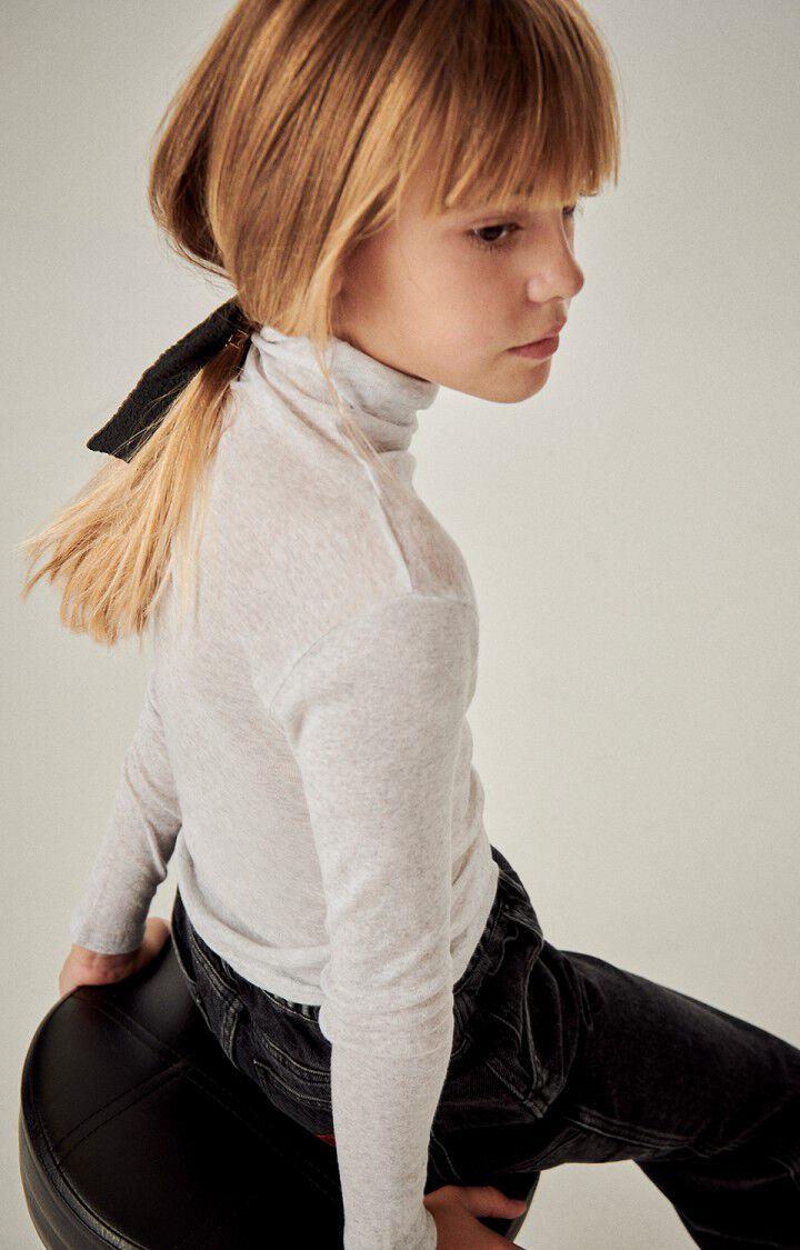 American Vintage T-shirt Enfant Massachusetts - GRIS CHINE 44 Manches Longues Gris - H23