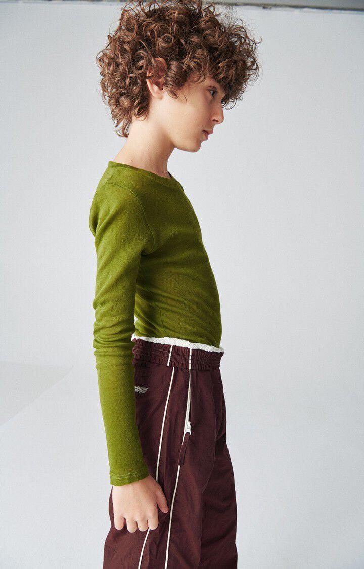 American Vintage T-shirt Enfant Massachusetts - MARAIS VINTAGE 44 Manches Longues Vert - H23