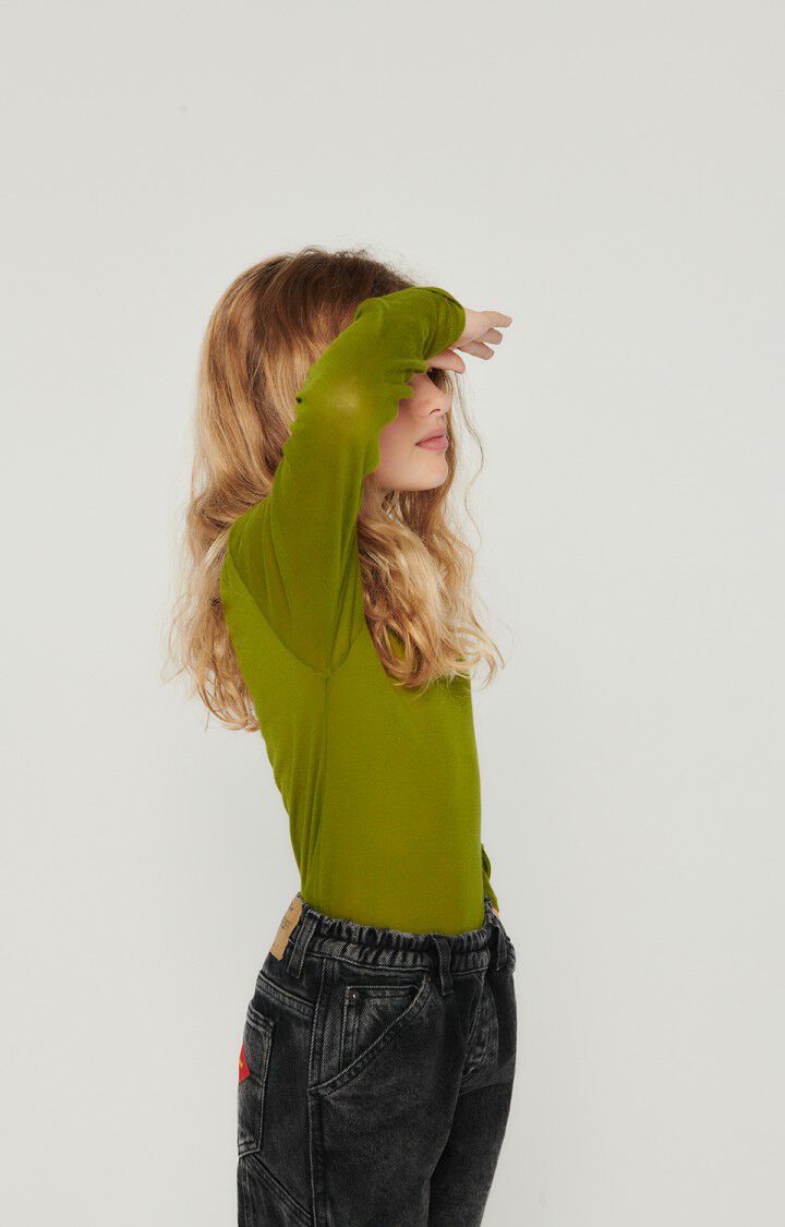 American Vintage T-shirt Enfant Massachusetts - MARAIS VINTAGE 44 Manches Longues Vert - H23