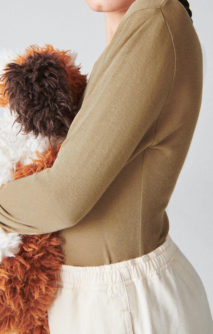 American Vintage T-shirt Enfant Massachusetts - MARMOTTE VINTAGE 44 Manches Longues Marron - E23