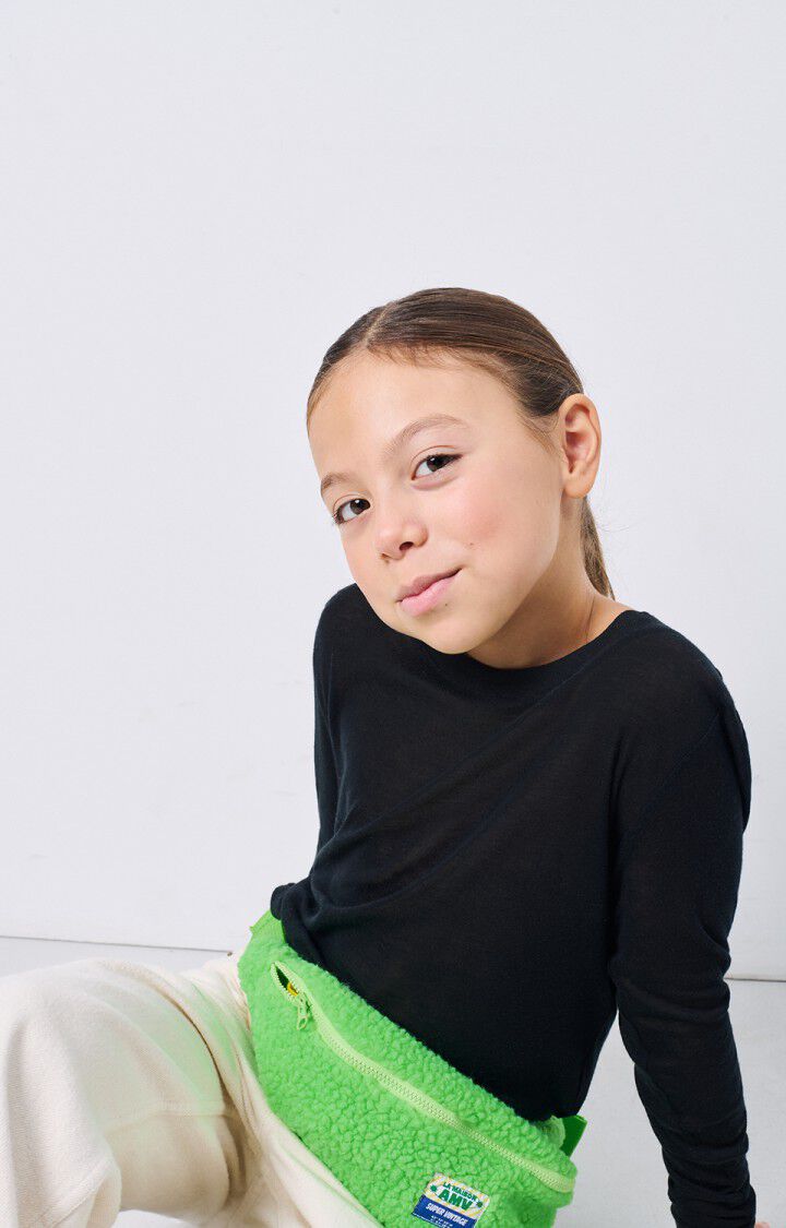 American Vintage T-shirt Enfant Massachusetts - NOIR 44 Manches Longues Noir - H24