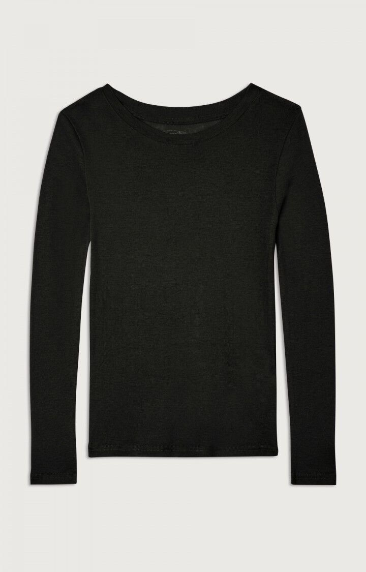 American Vintage T-shirt Enfant Massachusetts - NOIR 44 Manches Longues Noir - H24