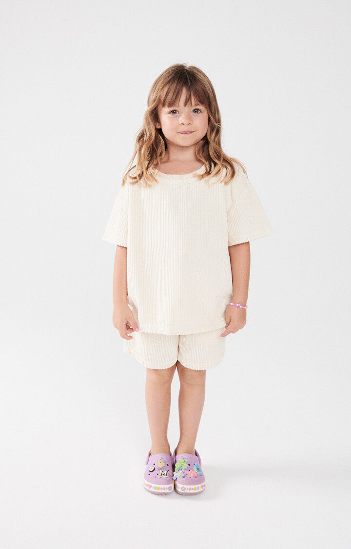 american vintage T-shirt enfant Padow - ECRU 13 Manches courtes Beige - E23