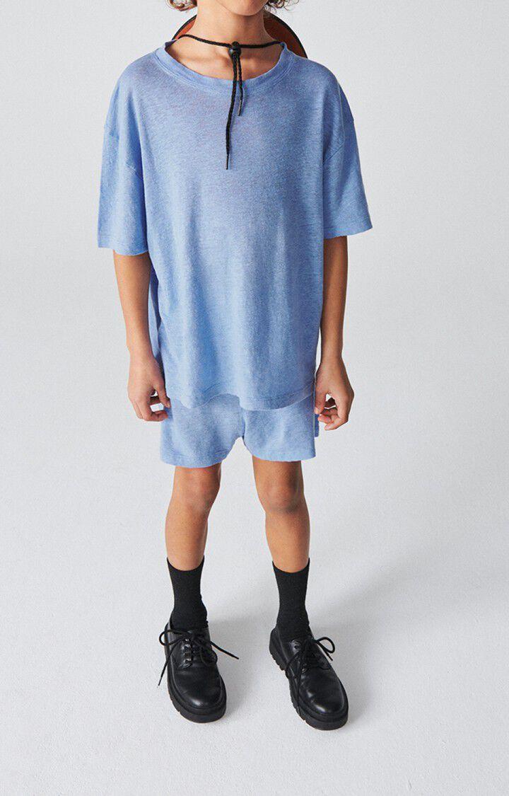 American Vintage T-shirt Enfant Pobsbury - BLEU CIEL 12 Manches Courtes Bleu - E24