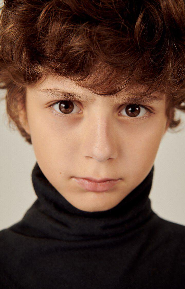 American Vintage T-shirt Enfant Rakabay - CARBONE VINTAGE 39 Manches Longues Noir - H23