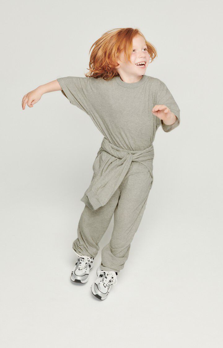 american vintage T-shirt enfant Ruzy - GRIS CLAIR CHINE 11 Manches courtes Gris - E24