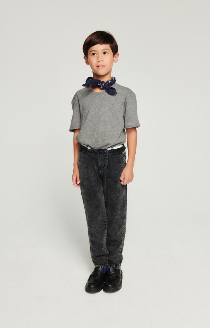 American Vintage T-shirt Enfant Sonoma - GRIS CHINE 13 Manches Courtes Gris - E25