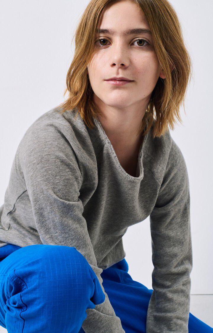 American Vintage T-shirt Enfant Sonoma - GRIS CHINE 46 Manches Longues Gris - E25