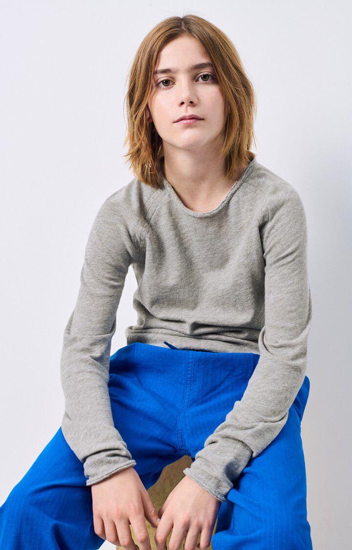 American Vintage T-shirt Enfant Sonoma - GRIS CHINE 46 Manches Longues Gris - E25