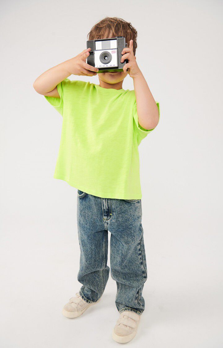 american vintage T-shirt enfant Sonoma - JAUNE FLUO 13 Manches courtes Jaune - E25