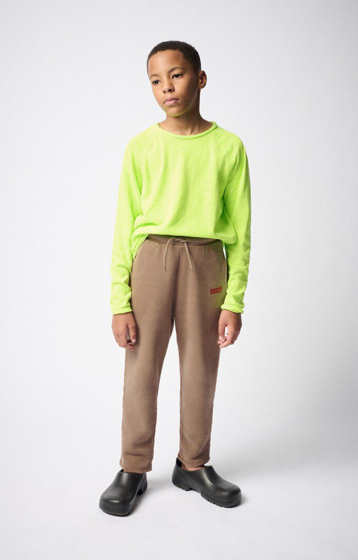 American Vintage T-shirt Enfant Sonoma - JAUNE FLUO 46 Manches Longues Jaune - E25