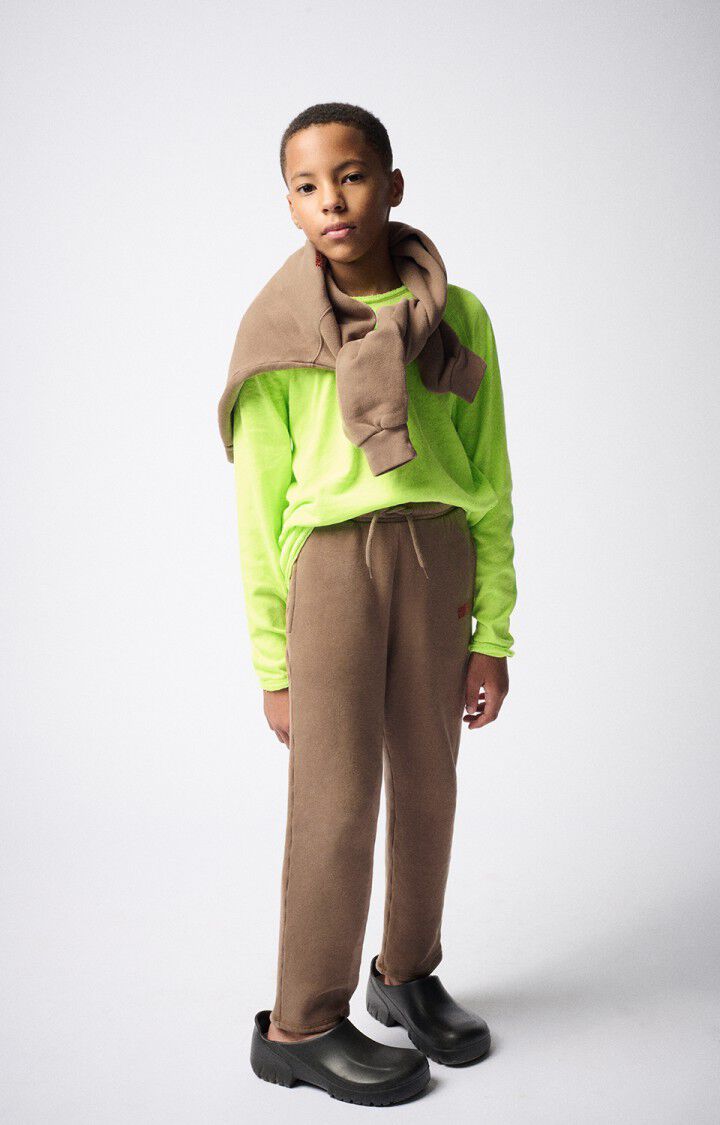 American Vintage T-shirt Enfant Sonoma - JAUNE FLUO 46 Manches Longues Jaune - E25