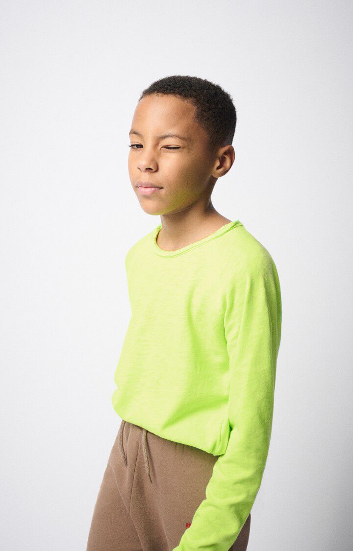 american vintage T-shirt enfant Sonoma - JAUNE FLUO 46 Manches longues Jaune - E25