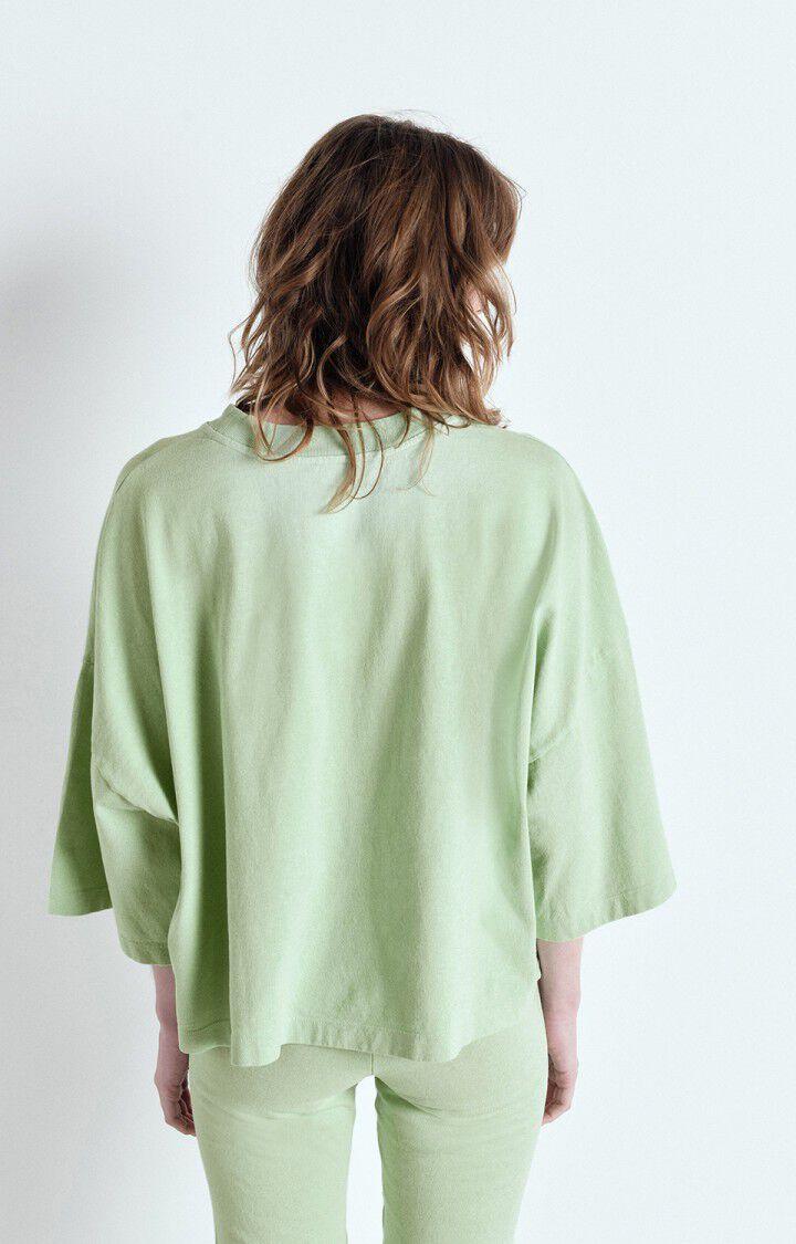 American Vintage T-shirt Femme Afoma - AMANDE VINTAGE 26 Manches Courtes Vert - E25