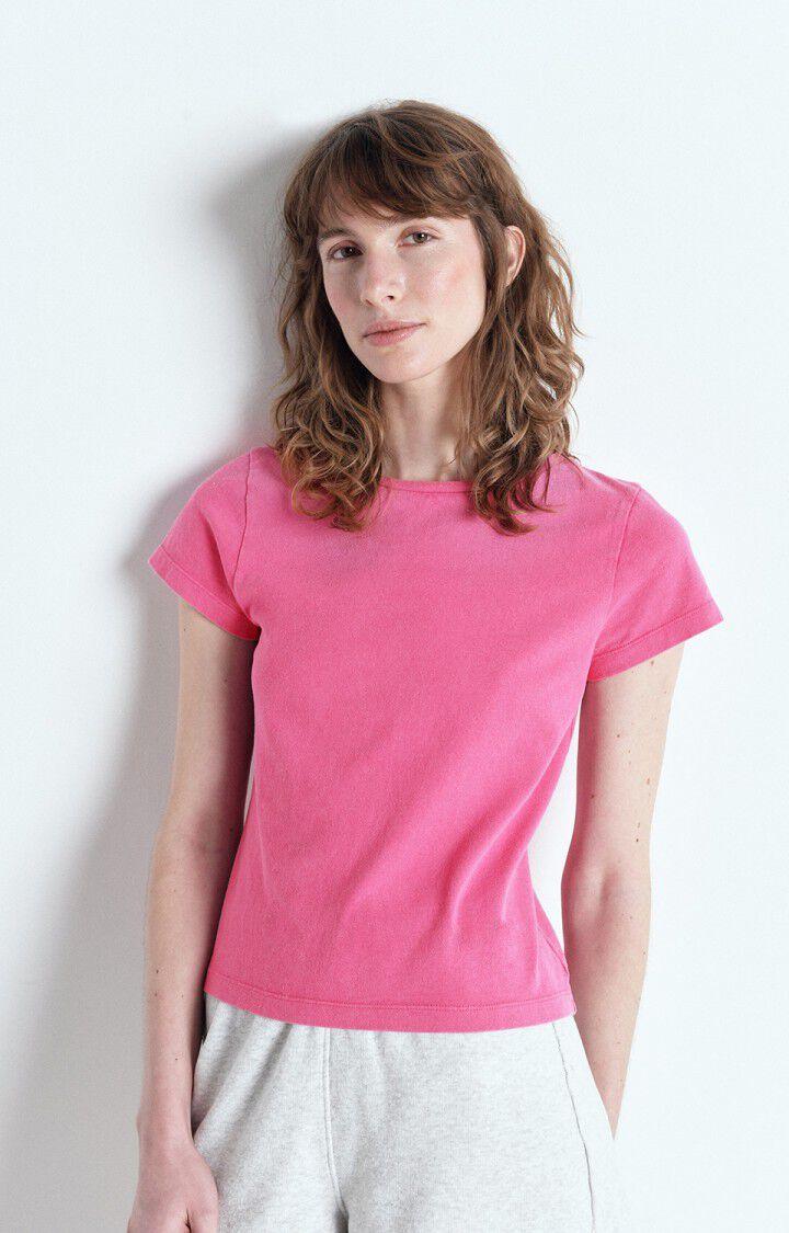 american vintage T-shirt femme Afoma - FRAMBOISIER VINTAGE 13 Manches courtes Rose - E25