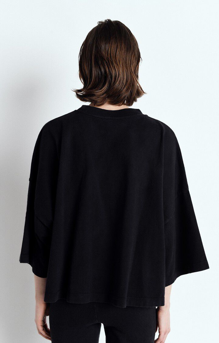 American Vintage T-shirt Femme Afoma - TENEBRE VINTAGE 26 Manches Courtes Noir - E25