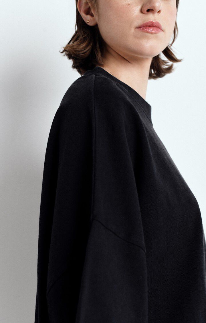 American Vintage T-shirt Femme Afoma - TENEBRE VINTAGE 26 Manches Courtes Noir - E25