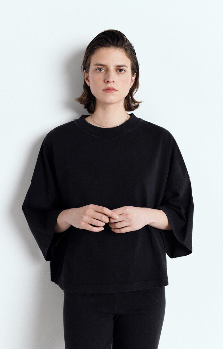 american vintage T-shirt femme Afoma - TENEBRE VINTAGE 26 Manches courtes Noir - E25