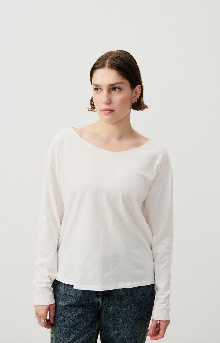 american vintage T-shirt femme Aksun - BLANC 53 Manches longues Blanc - E25