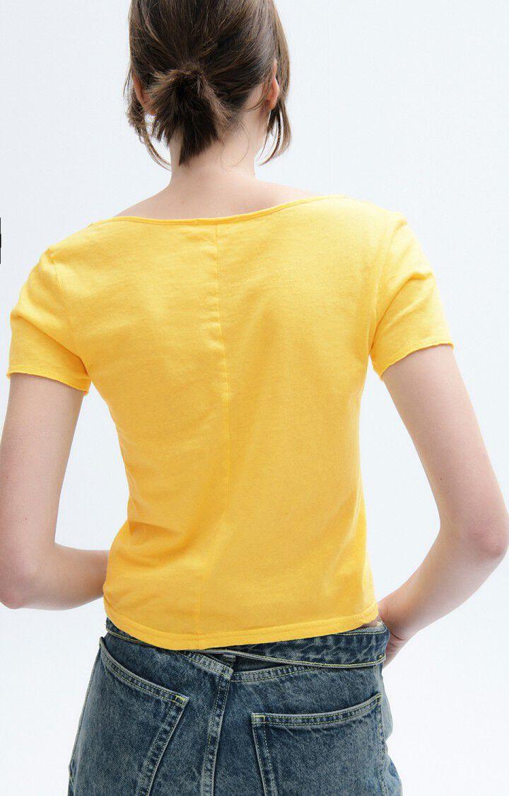 American Vintage T-shirt Femme Aksun - BRIOCHE 15 Manches Courtes Jaune - E23