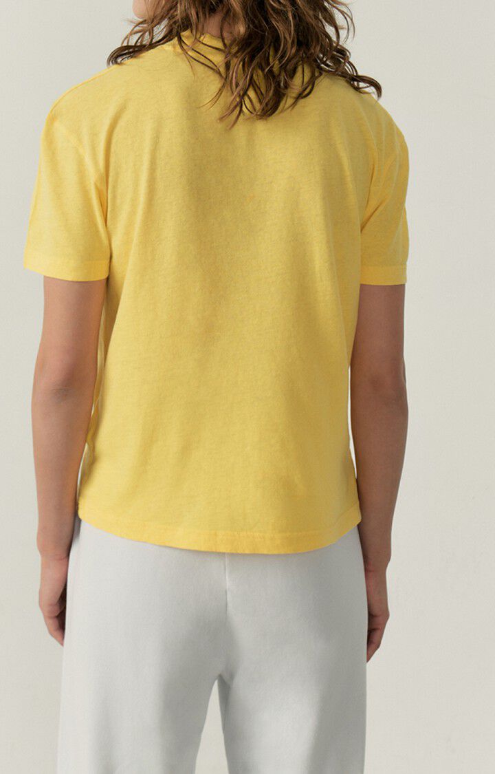 American Vintage T-shirt Femme Aksun - BRIOCHE 17 Manches Courtes Jaune - E23