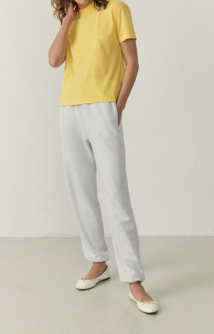 American Vintage T-shirt Femme Aksun - BRIOCHE 17 Manches Courtes Jaune - E23