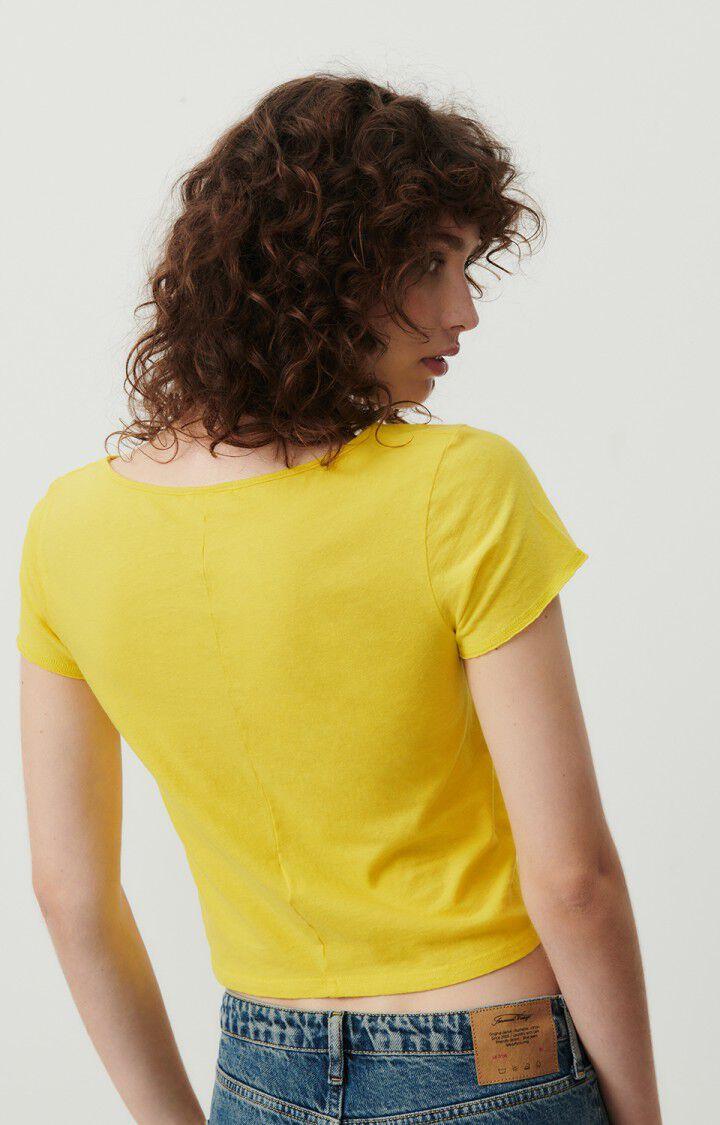 American Vintage T-shirt Femme Aksun - ETINCELLE VINTAGE 15 Manches Courtes Jaune - E24