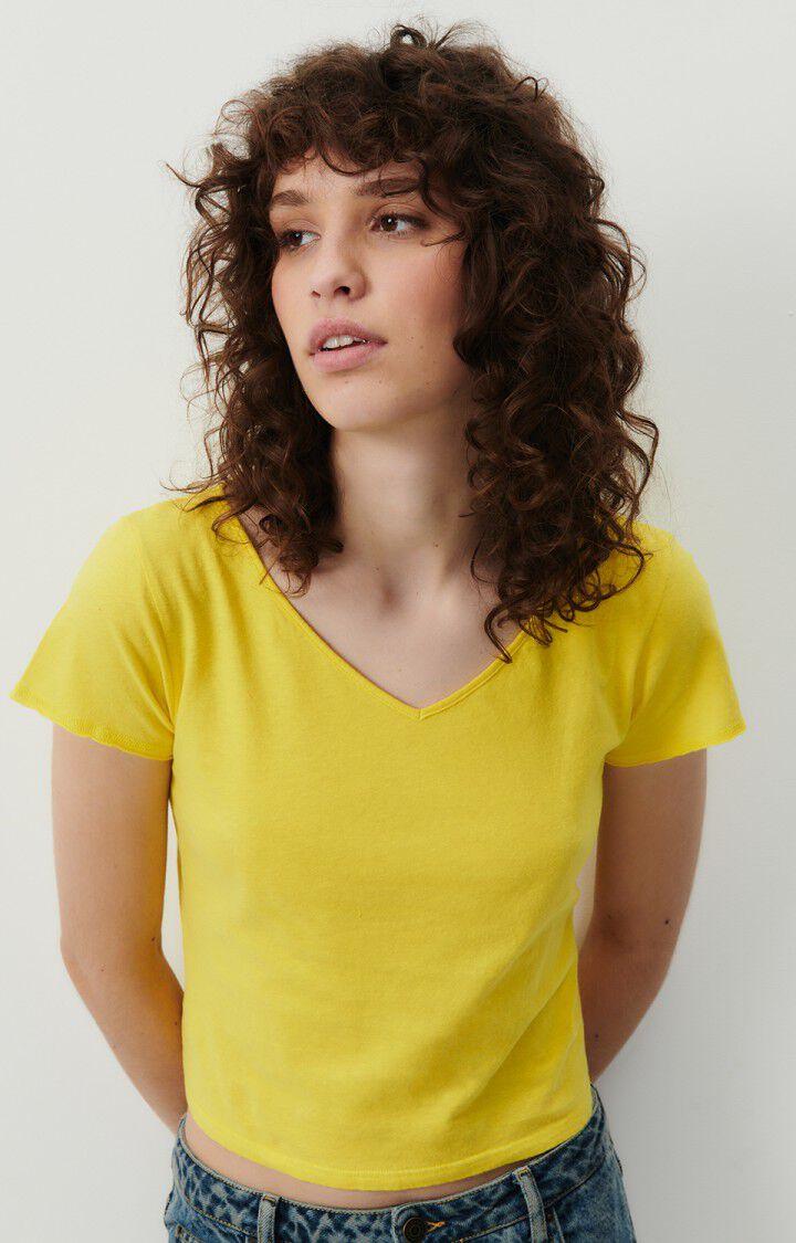 american vintage T-shirt femme Aksun - ETINCELLE VINTAGE 15 Manches courtes Jaune - E24
