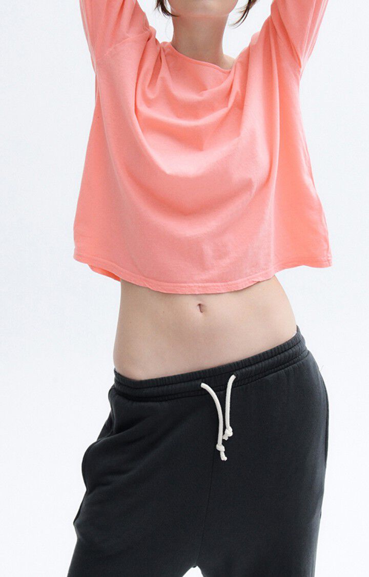 american vintage T-shirt femme Aksun - FLAMANT ROSE 53 Manches longues Rose - E23