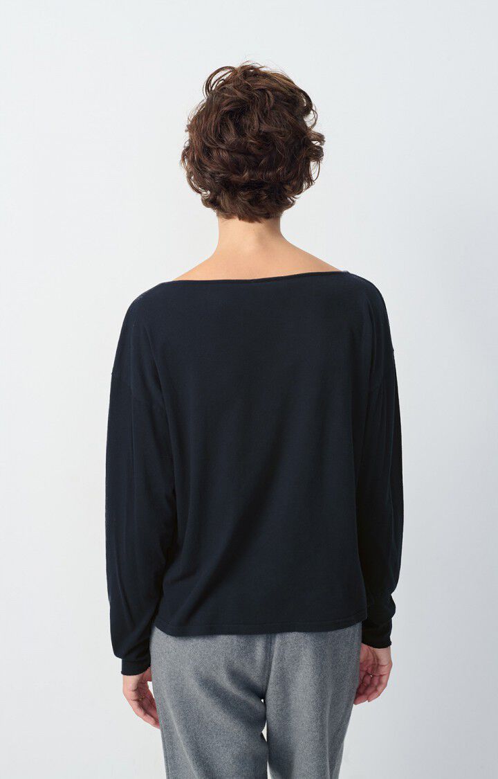 American Vintage T-shirt Femme Aksun - NOIR VINTAGE 53 Manches Longues Noir - E25