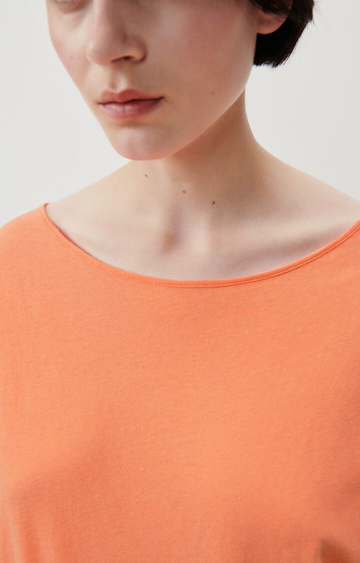 American Vintage T-shirt Femme Aksun - ORANGE FLUO 53 Manches Longues Orange - E24
