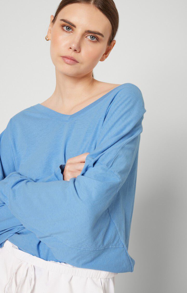 American Vintage T-shirt Femme Aksun - PERVENCHE Bleu - E23B