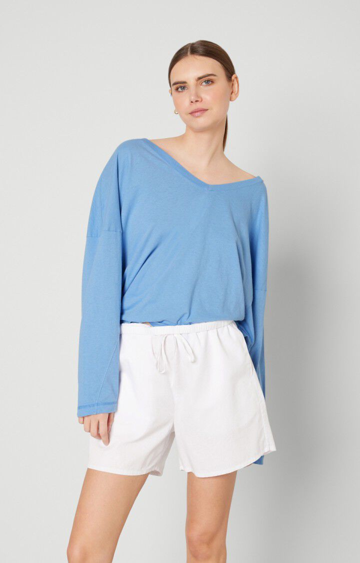 american vintage T-shirt femme Aksun - PERVENCHE Bleu - E23B
