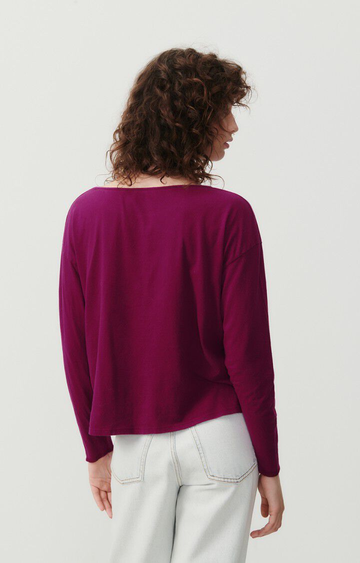 American Vintage T-shirt Femme Aksun - RAISIN VINTAGE 53 Manches Longues Violet - E24