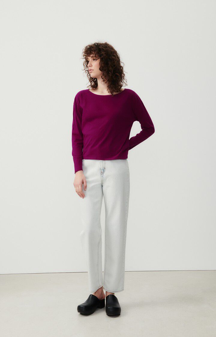 American Vintage T-shirt Femme Aksun - RAISIN VINTAGE 53 Manches Longues Violet - E24