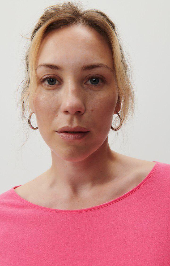 American Vintage T-shirt Femme Aksun - ROSE FLUO 53 Manches Longues Rose - E24