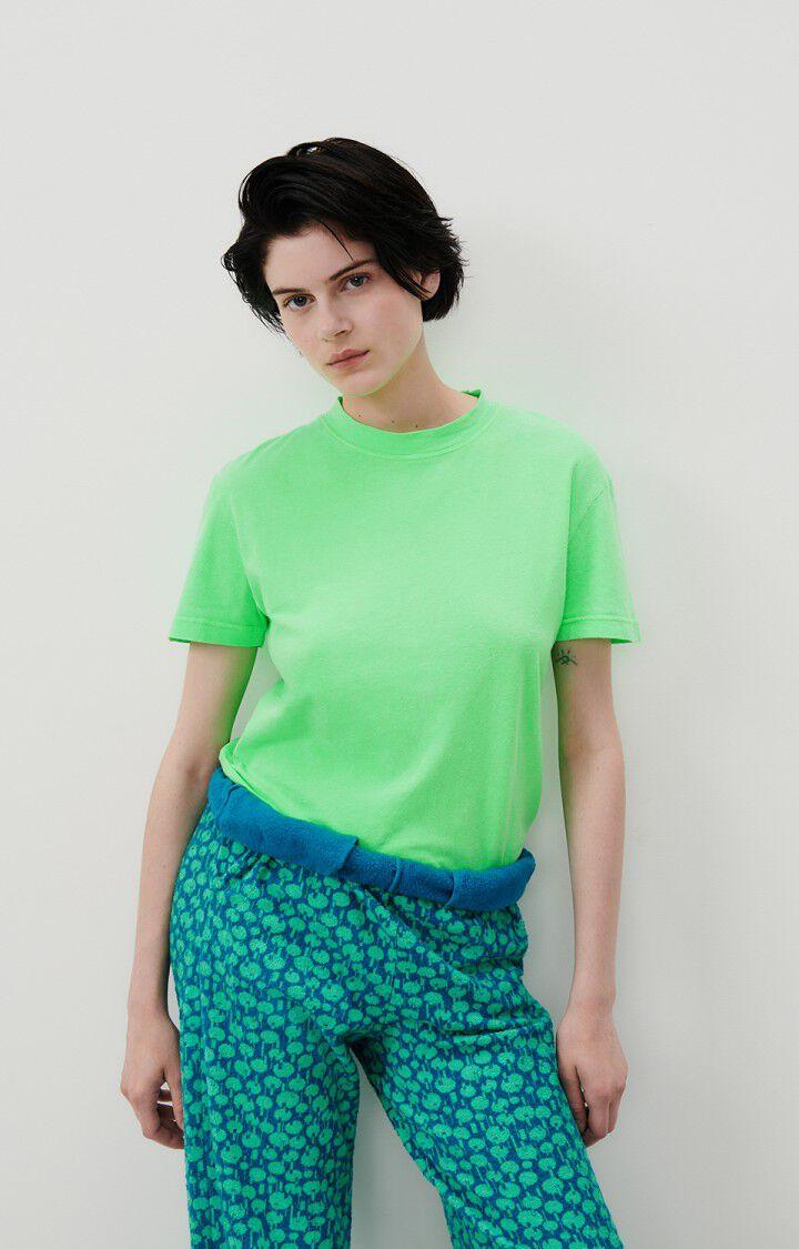 american vintage T-shirt femme Aksun - VERT FLUO 17 Manches courtes Vert - E24
