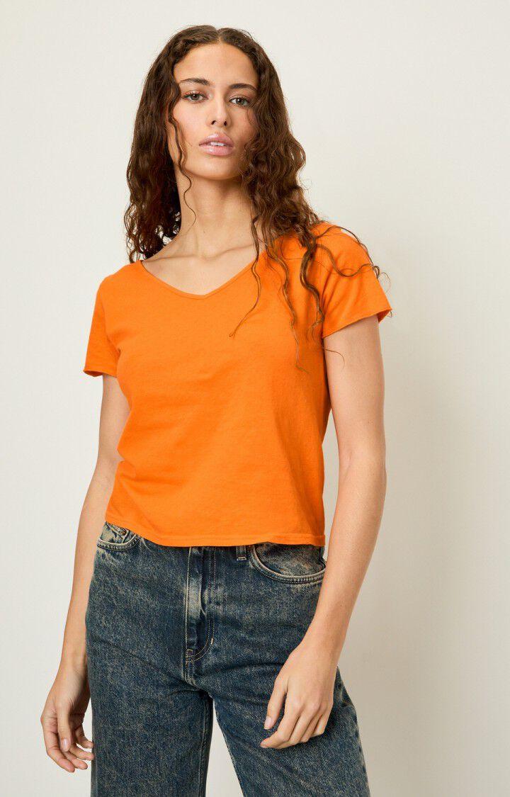 american vintage T-shirt femme Aksun - VITAMINES 15 Manches courtes Orange - H23