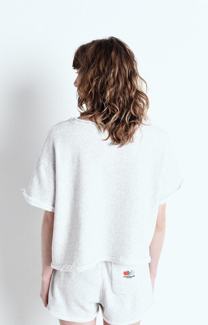 American Vintage T-shirt Femme Atubay - ARCTIQUE CHINE 17 Manches Courtes Gris - E25