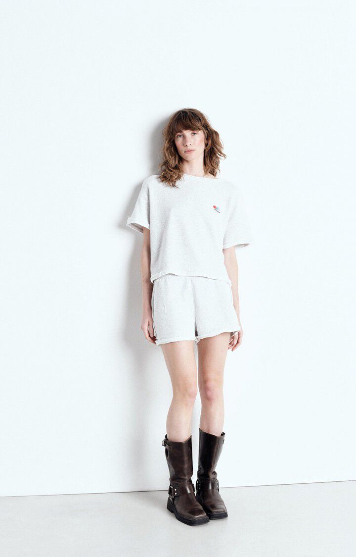 American Vintage T-shirt Femme Atubay - ARCTIQUE CHINE 17 Manches Courtes Gris - E25