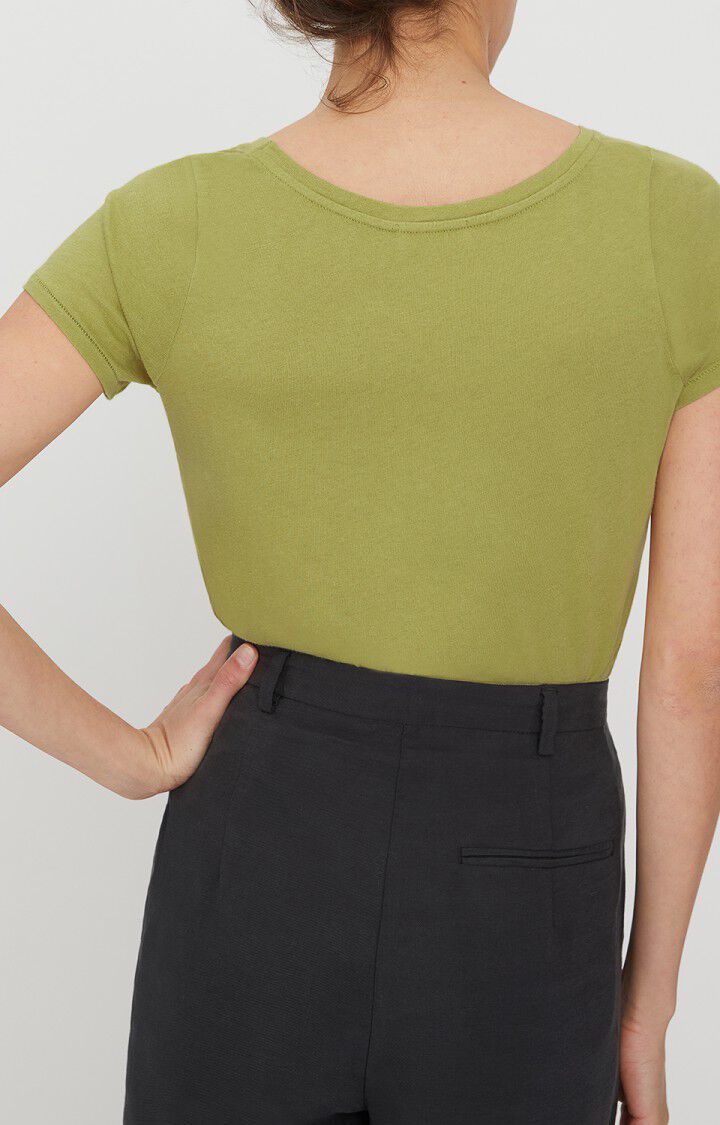 American Vintage T-shirt Femme Bipcat - ANIS Vert - H19