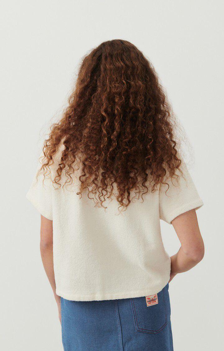 American Vintage T-shirt Femme Bobypark - ECRU 13 Manches Courtes Beige - E25