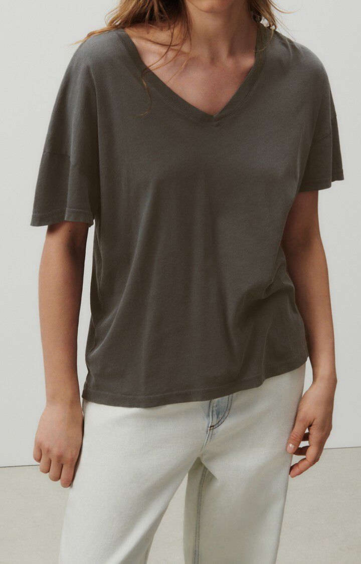 american vintage T-shirt femme Devon - ARDOISE VINTAGE 14 Manches courtes Gris - H23