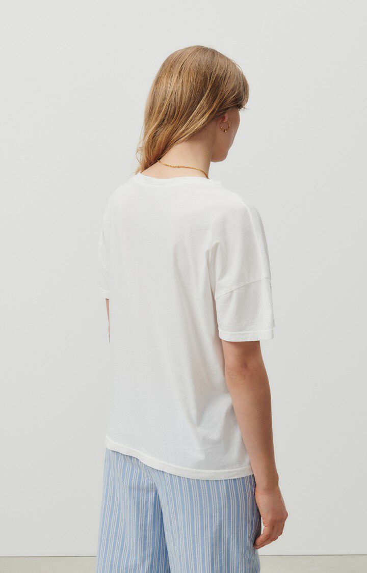 American Vintage T-shirt Femme Devon - BLANC CASSE VINTAGE 14 Manches Courtes Blanc - H23