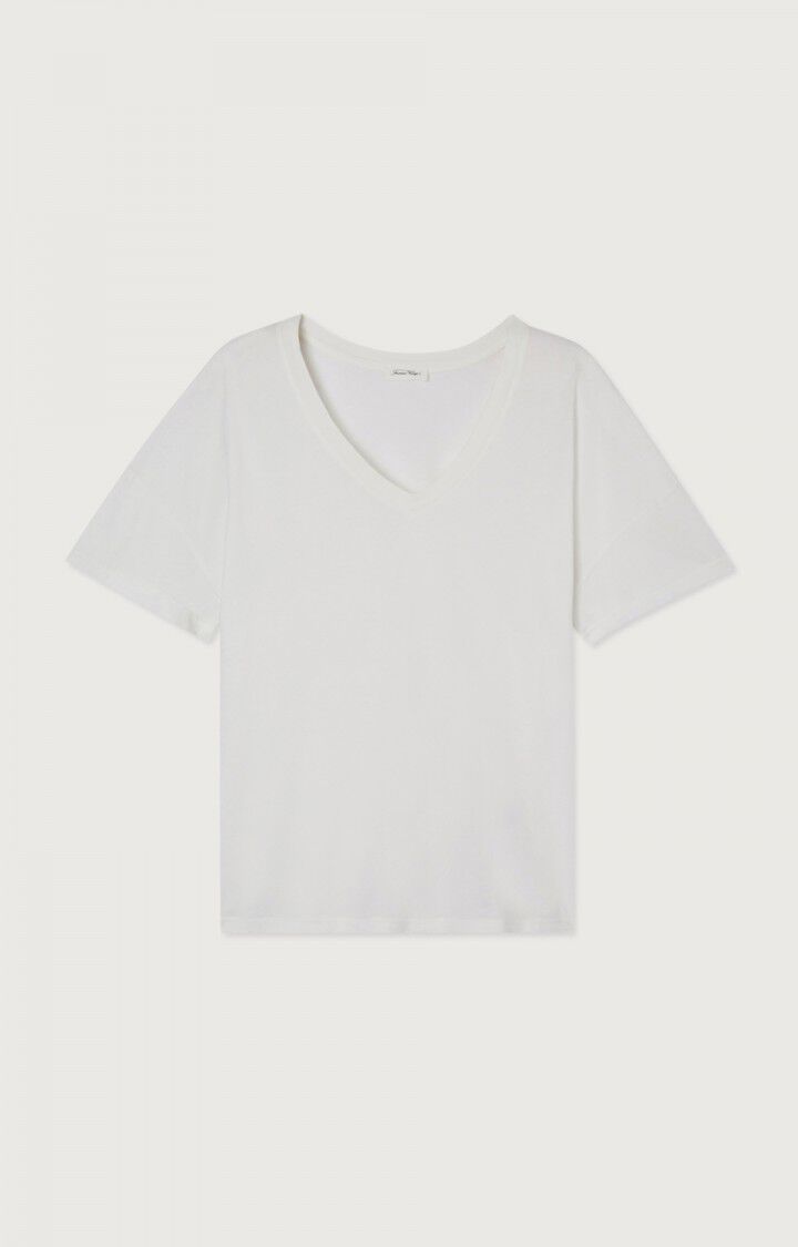 American Vintage T-shirt Femme Devon - BLANC CASSE VINTAGE 14 Manches Courtes Blanc - H23