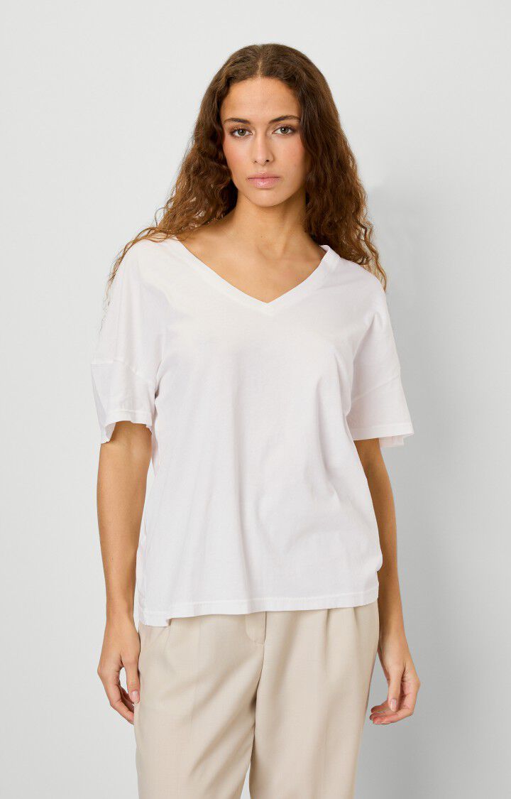 american vintage T-shirt femme Devon - BLANC CASSE VINTAGE Blanc - E23B