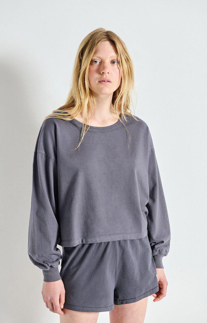american vintage T-shirt femme Fazy - ACIER VINTAGE 51 Manches longues Gris - E25