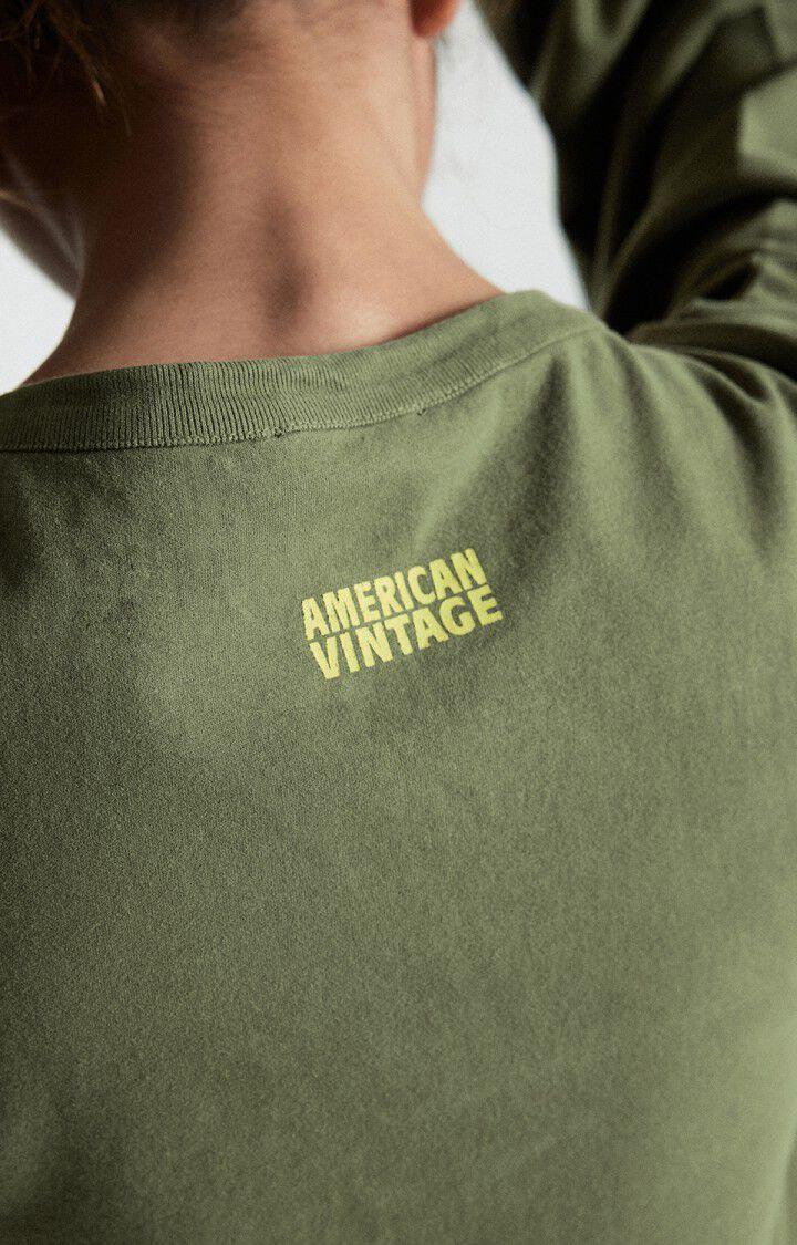 American Vintage T-shirt Femme Fazy - KAKI VINTAGE 51 Manches Longues Vert - E25