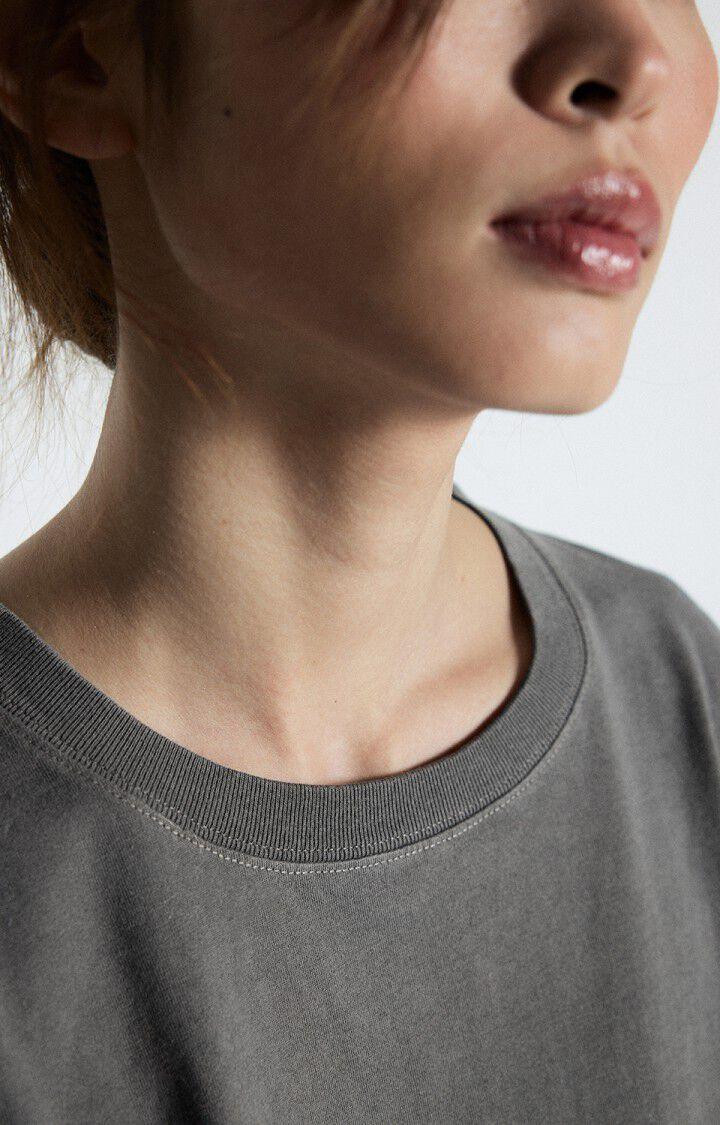 American Vintage T-shirt Femme Fizvalley - ACIER VINTAGE 19 Manches Courtes Gris - E25