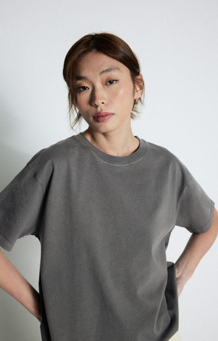 american vintage T-shirt femme Fizvalley - ACIER VINTAGE 19 Manches courtes Gris - E25